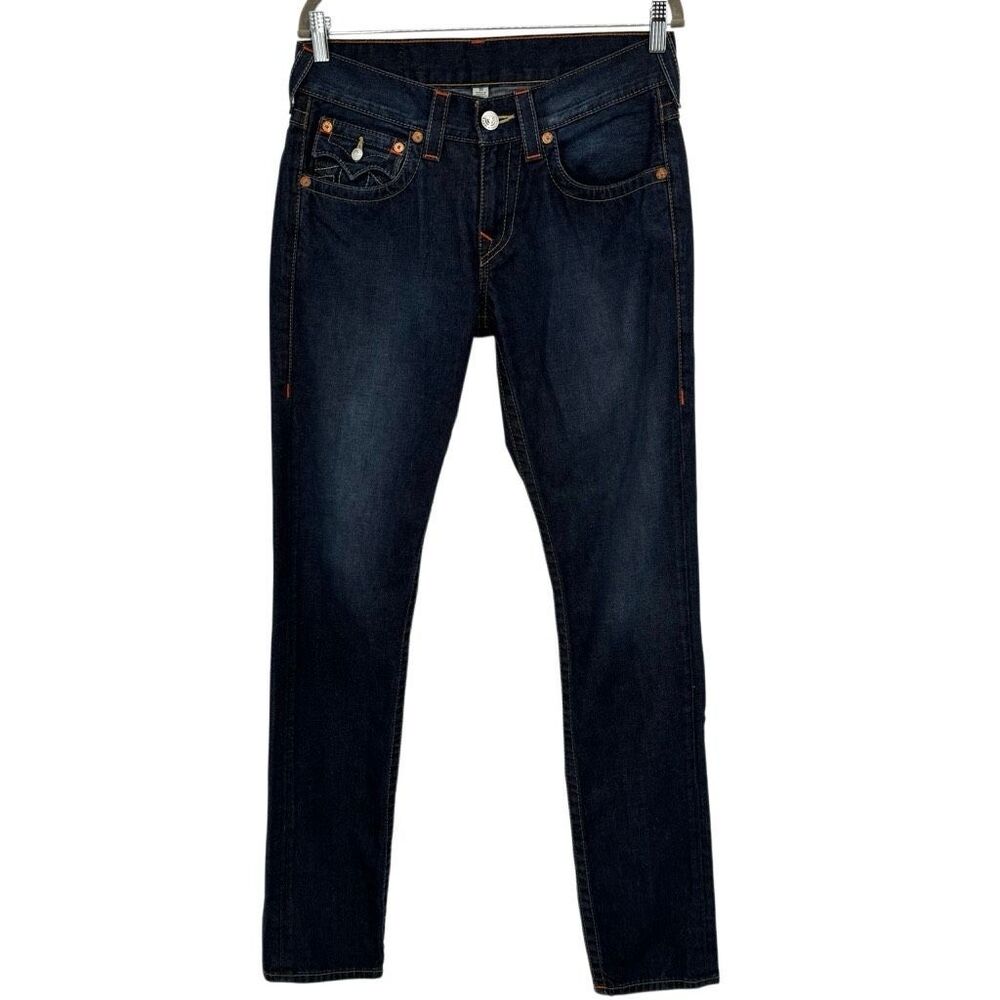 True Religion Skinny Jeans With Flap Pockets Dark‎ Wash Size 30
